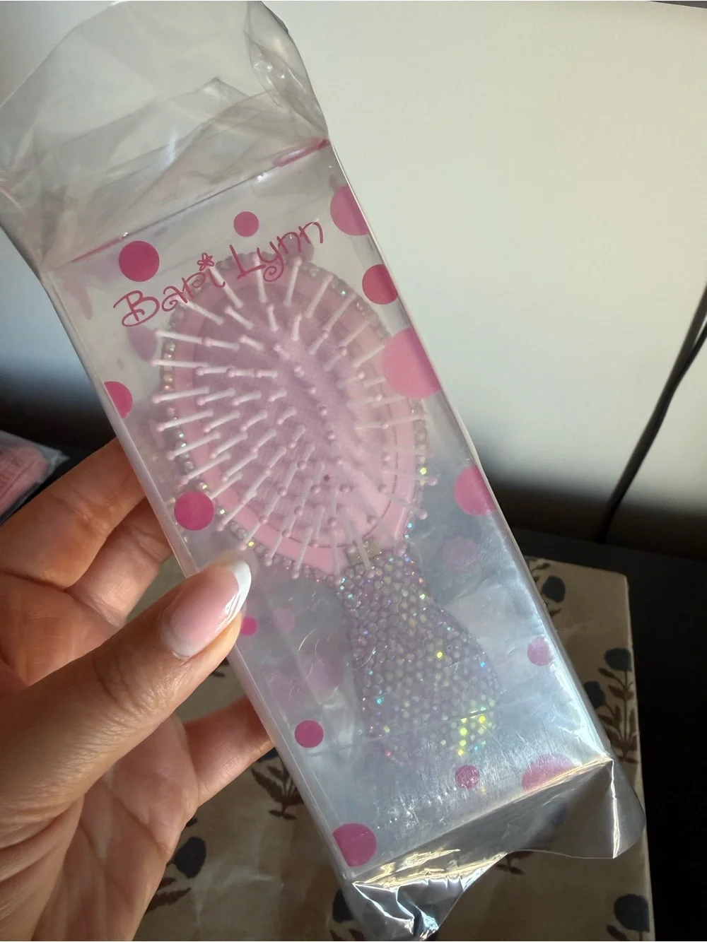 Pink Crystal Hair Brush - Women Bath & Body